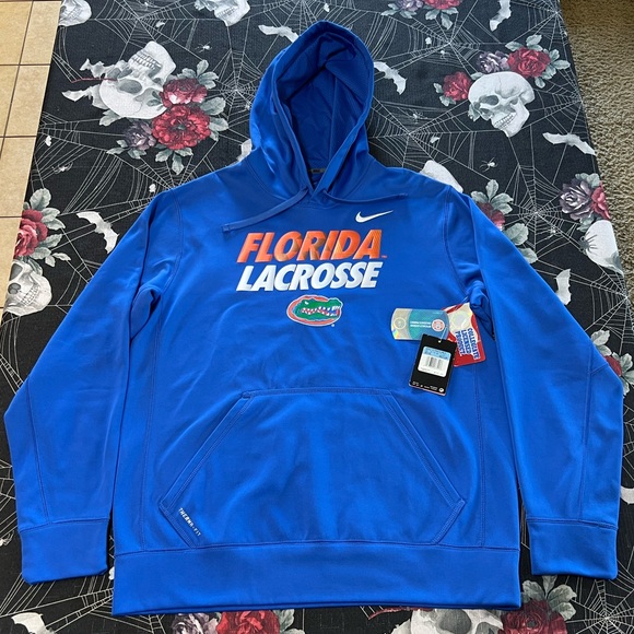 NWT 2012 NIKE THERMA-FIT FLORIDA GATORS LAX LACROSSE KO HOODIE MENS M SUPER RARE